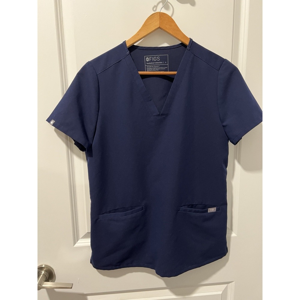 FIGS Navy Blue Scrub Set Casma Top Zamora Jogger Technical Collection Womens S - Picture 9 of 14